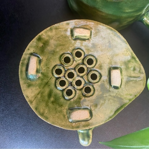 BIG LOOSE LEAF TEA SET HAND MADE POTTER CERAMIC - Picture 4 of 5